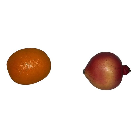 Lot 8 Plastic Fruit Home Decor Staging Banana Apple Lemon Orange Pomegranate - Picture 7 of 7